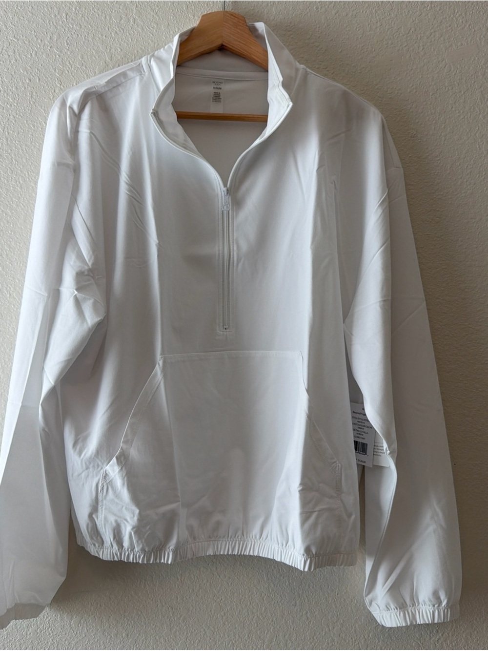 Beyond Yoga In Stride Half Zip Pullover True White Medium NWT